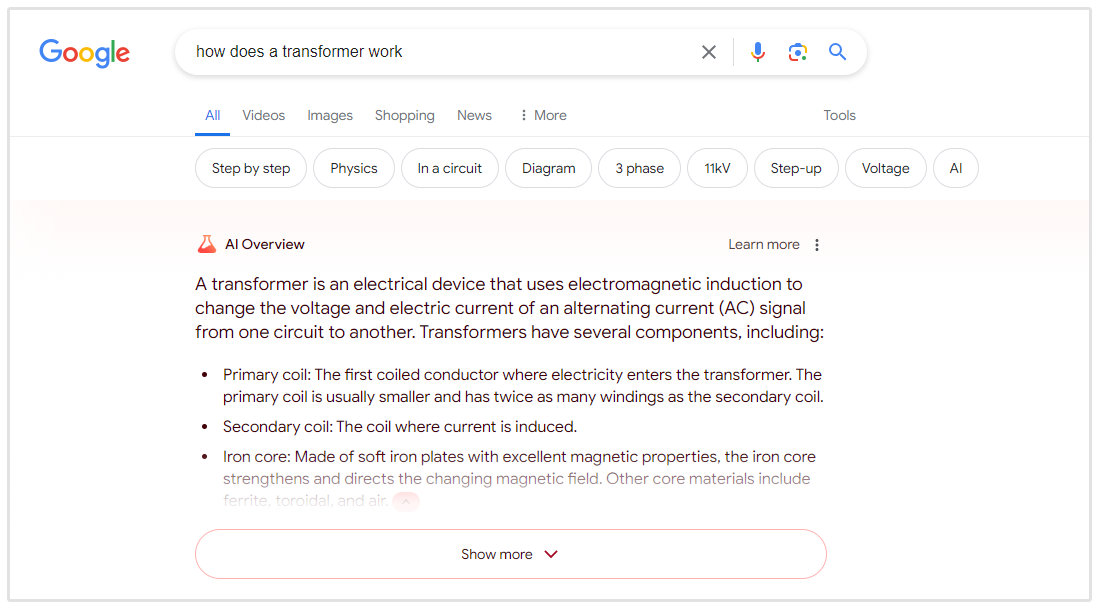 exemple de vue d'ensemble de google ai